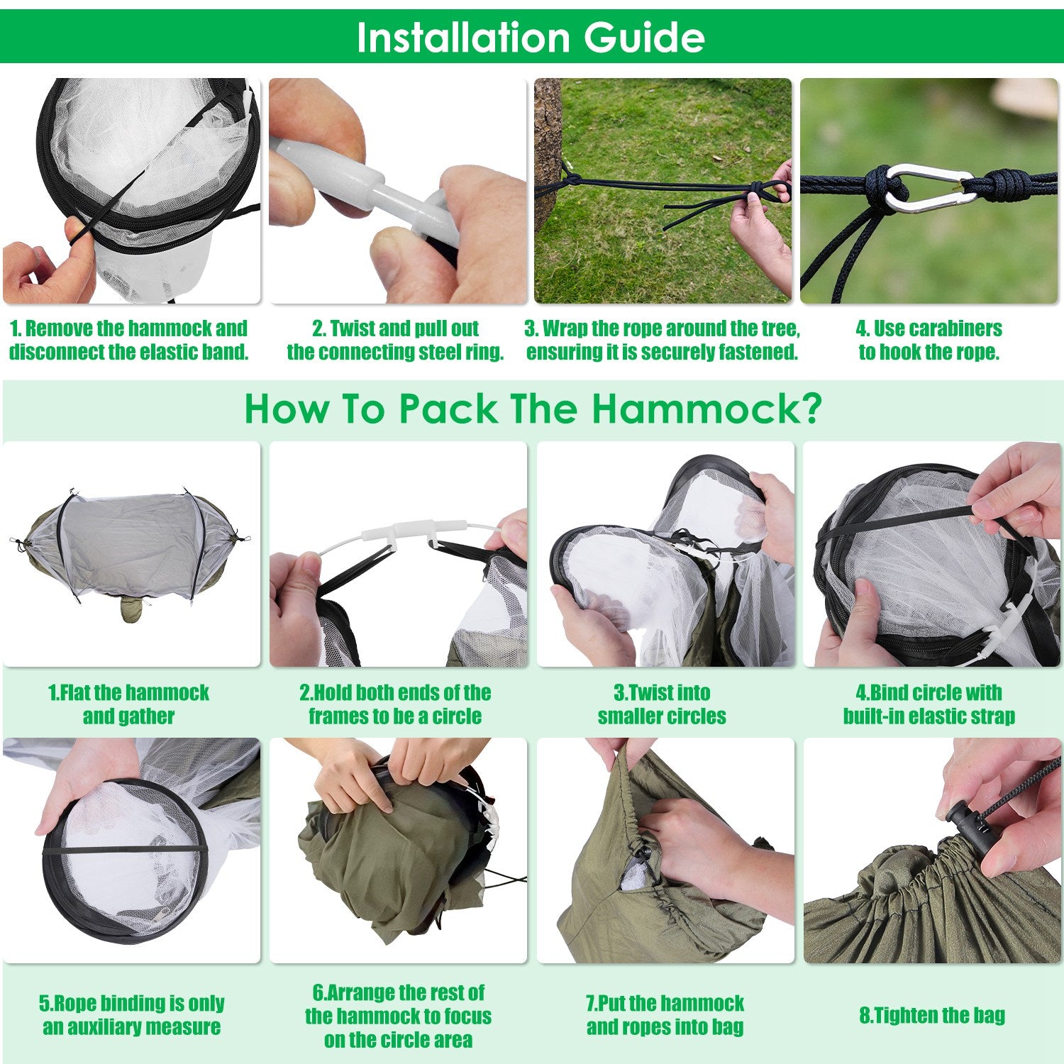 [vendor] 1Pc Camping Hammock With Mosquito Net Portable Hammock