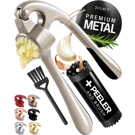 [vendor] Premium Rust-Proof Garlic Press Set - Easy-Squeeze