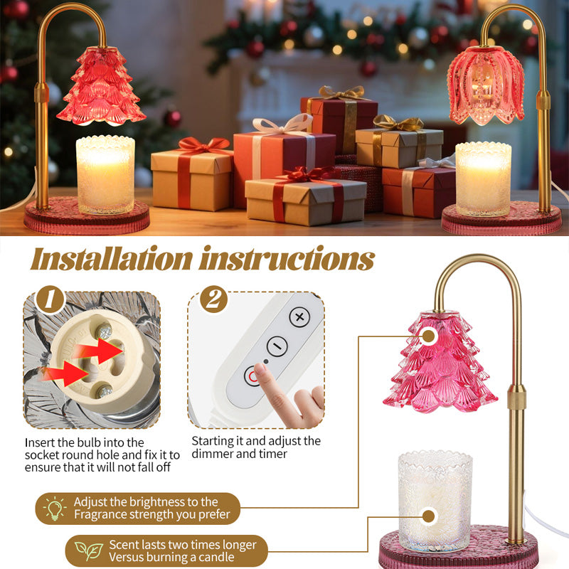 [vendor] Candle Warmer Lamp With Timer & Dimmer , Adjustable Wax
