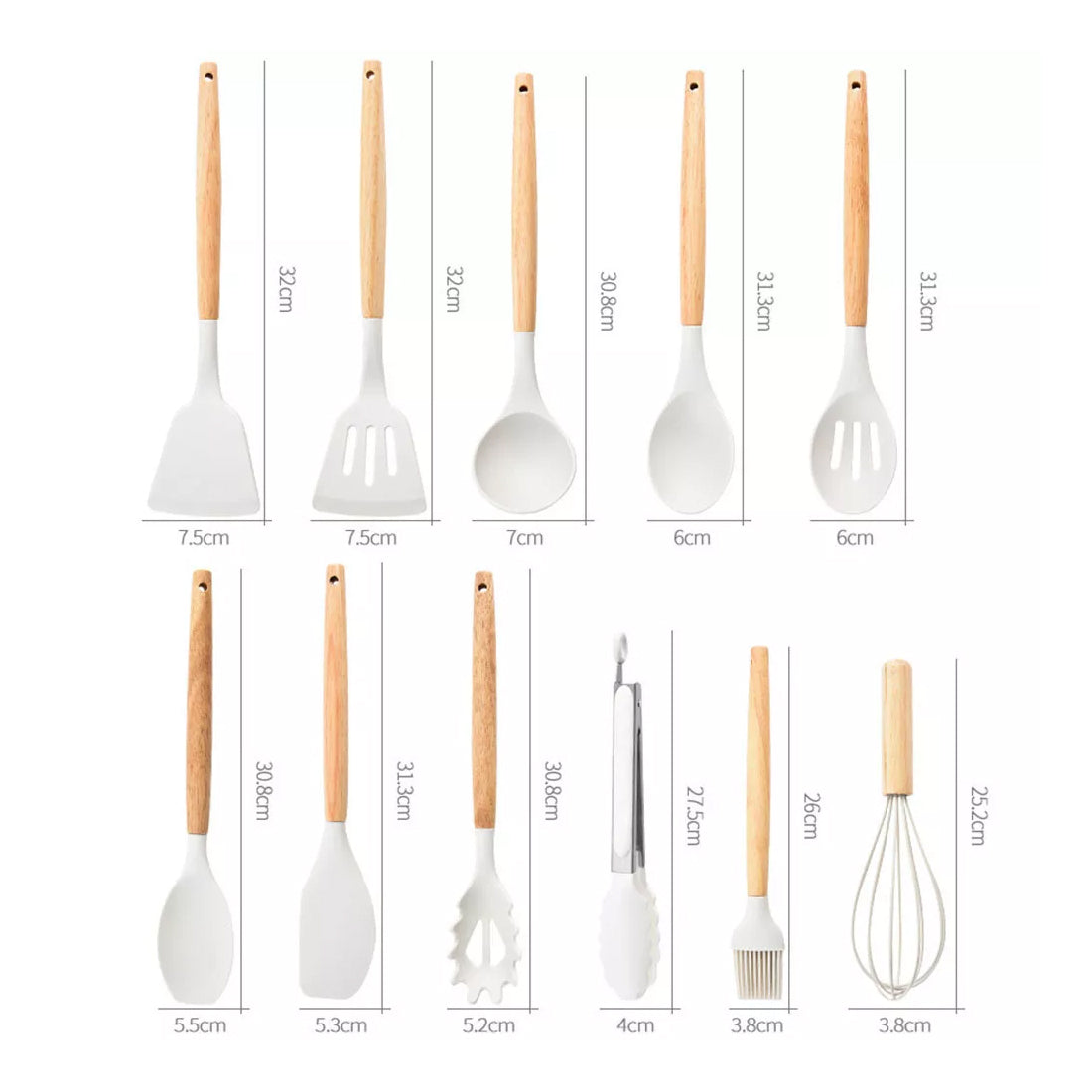 [vendor] 19pcs Set Non-Stick Silicone Kitchen Utensil Spatula