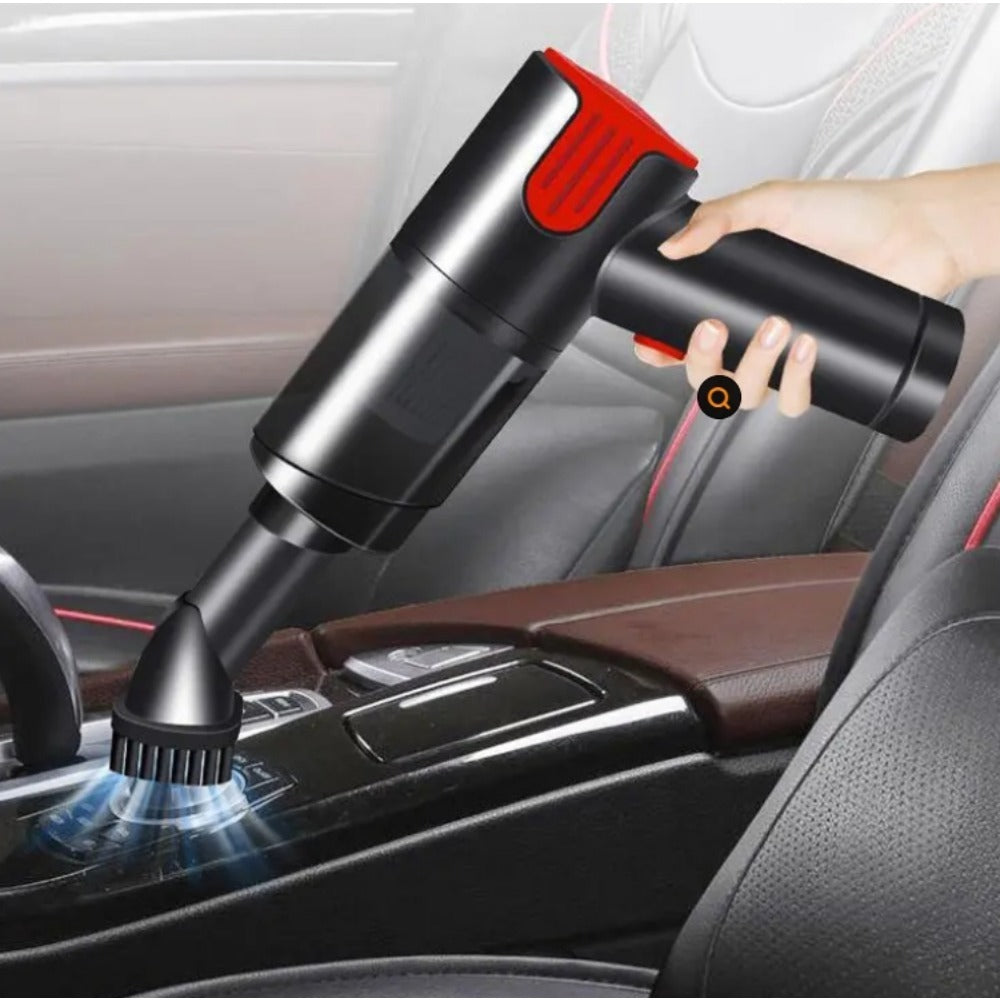 [vendor] Wired Red Silver Car Vacuum Cleaner Home Handheld Mini