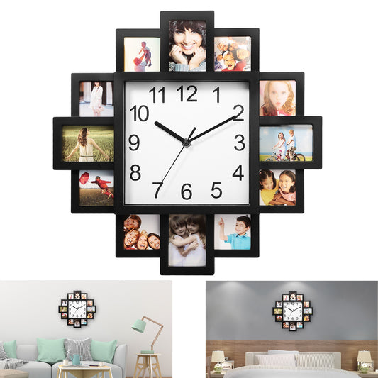 [vendor] 1Pc Photo Frame Clock Picture Collage 12-Picture Display
