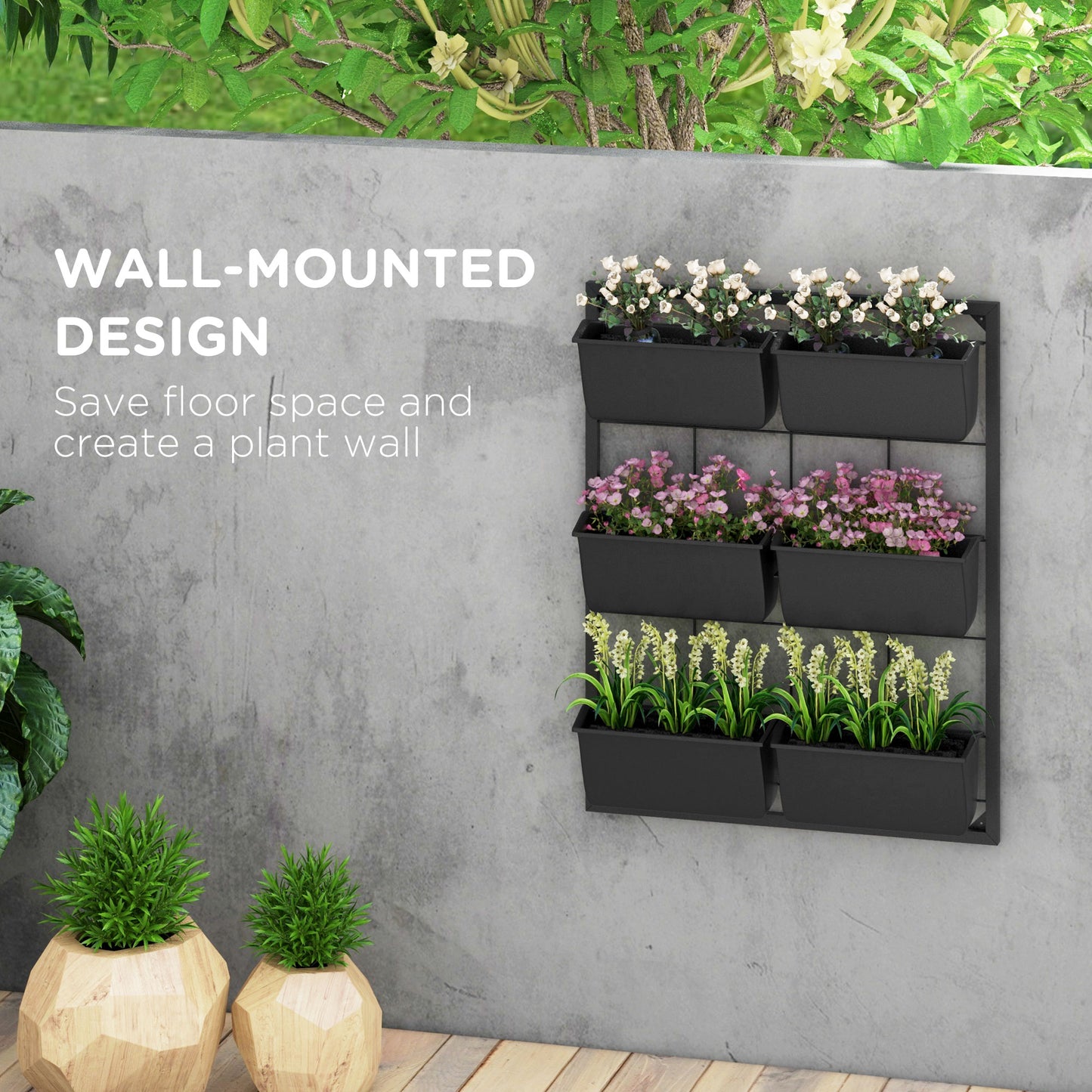 [vendor] 3-Tier Hanging Planter with 6 Pots for Indoor and