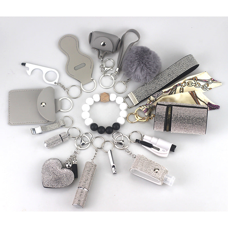[vendor] Diving Fabric Self-defense Alarm Keychain