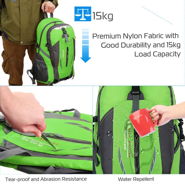 [vendor] 36L Outdoor Backpack Waterproof Daypack Travel Knapsack