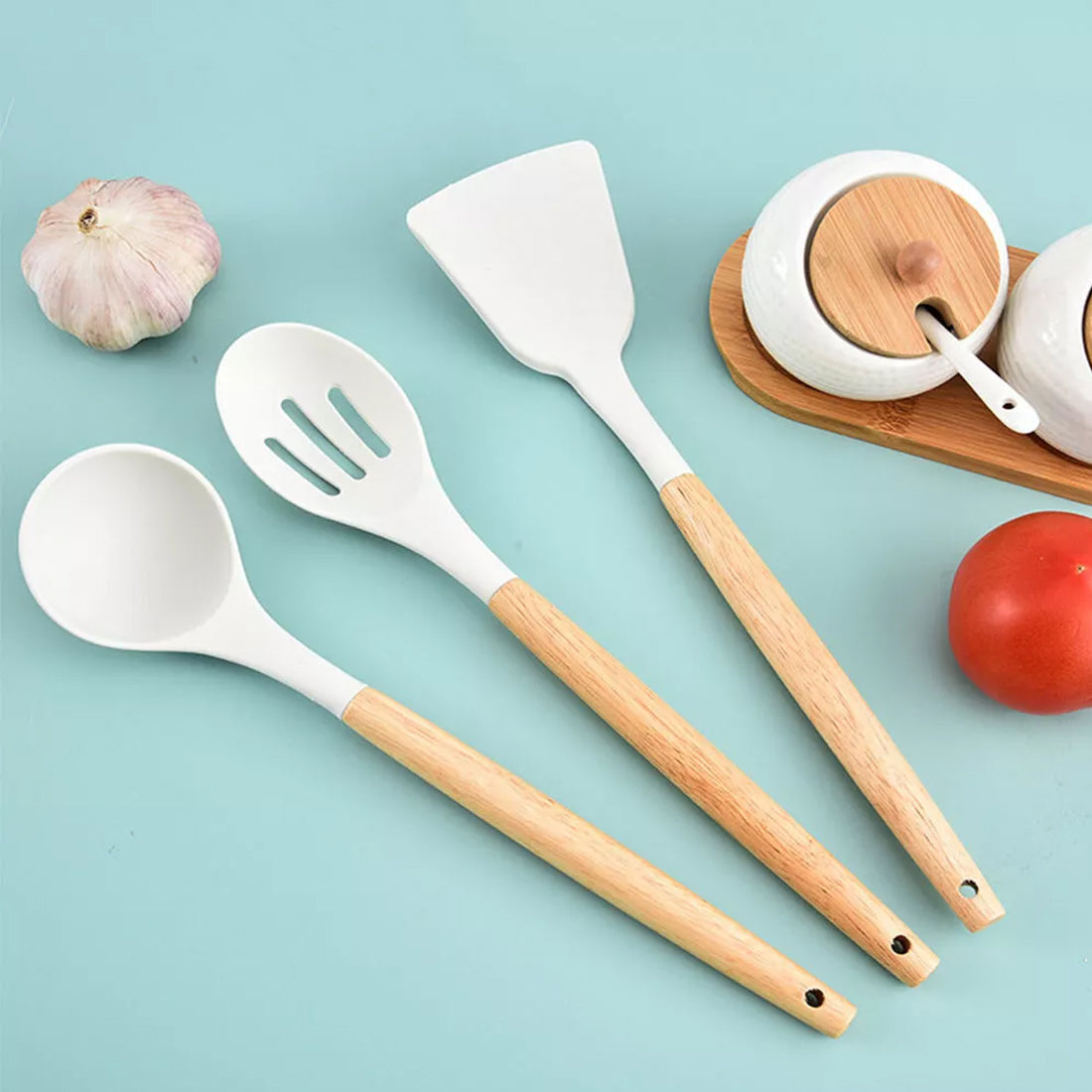 [vendor] 19pcs Set Non-Stick Silicone Kitchen Utensil Spatula