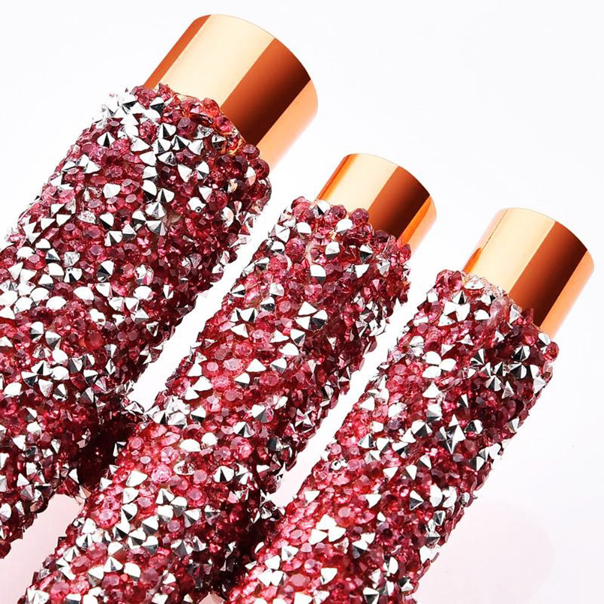[vendor] 10Pcs Luxury Makeup Brush Set Diamond Rivet Handle