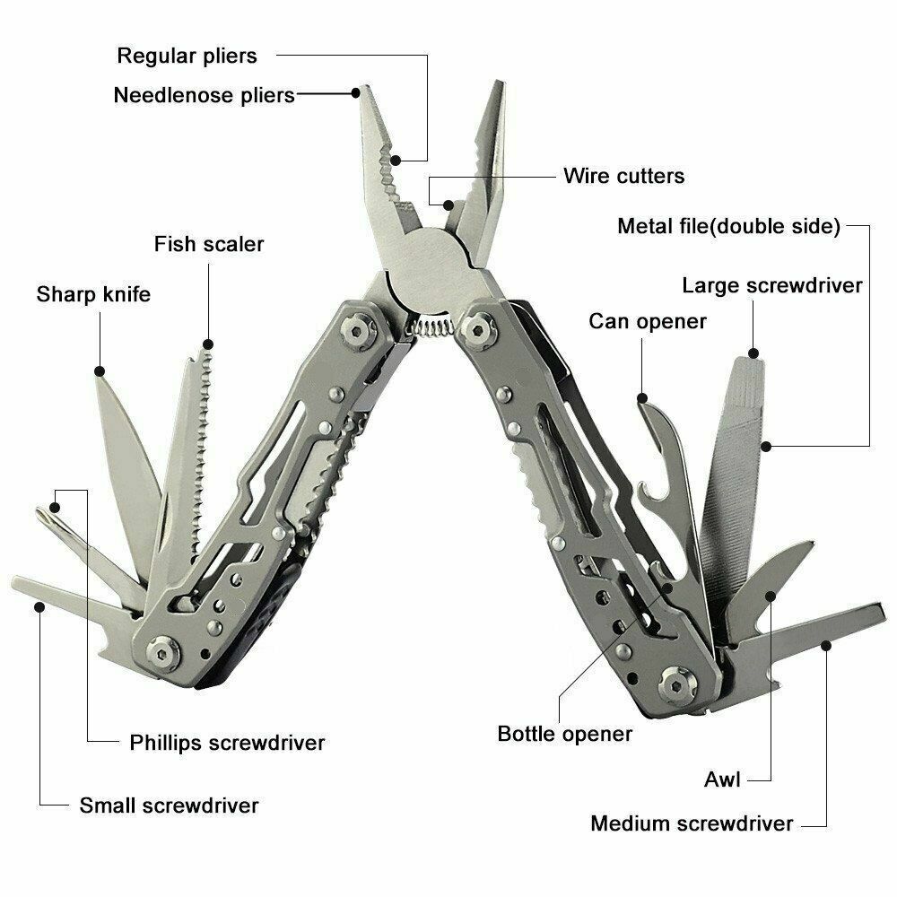 [vendor] Multifunctional Stainless Steel Multi-tool Pocket Pliers