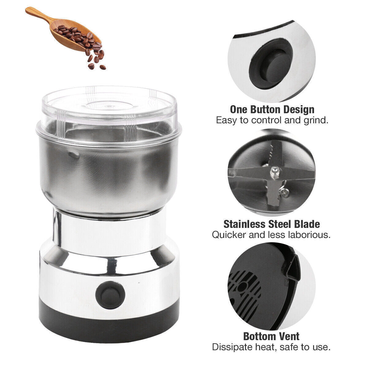 [vendor] Electric Coffee Grinder Grinding Milling Nut Bean Spice
