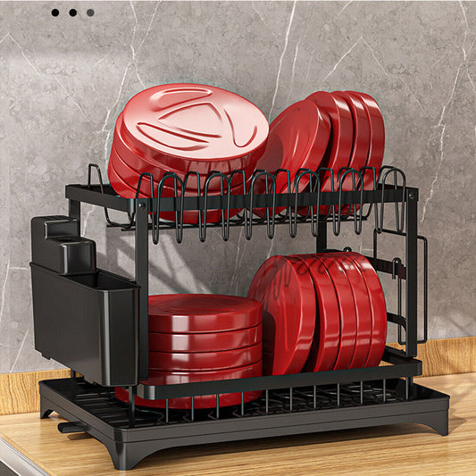 [vendor] NEW 2TIER KITCHEN SINK DISH DRAINER RACK WITH DRIP TRAY