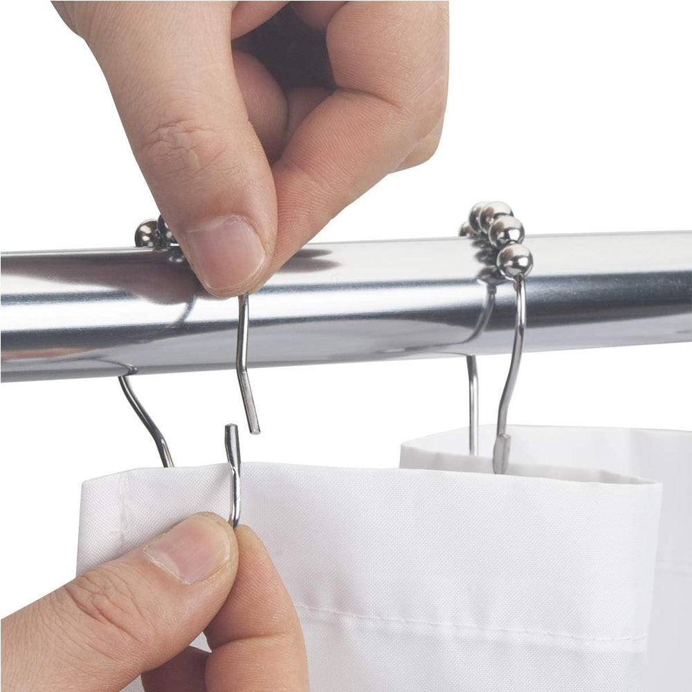 [vendor] Set Of 12 Shower Curtain Hooks Rings,Decorative Rust