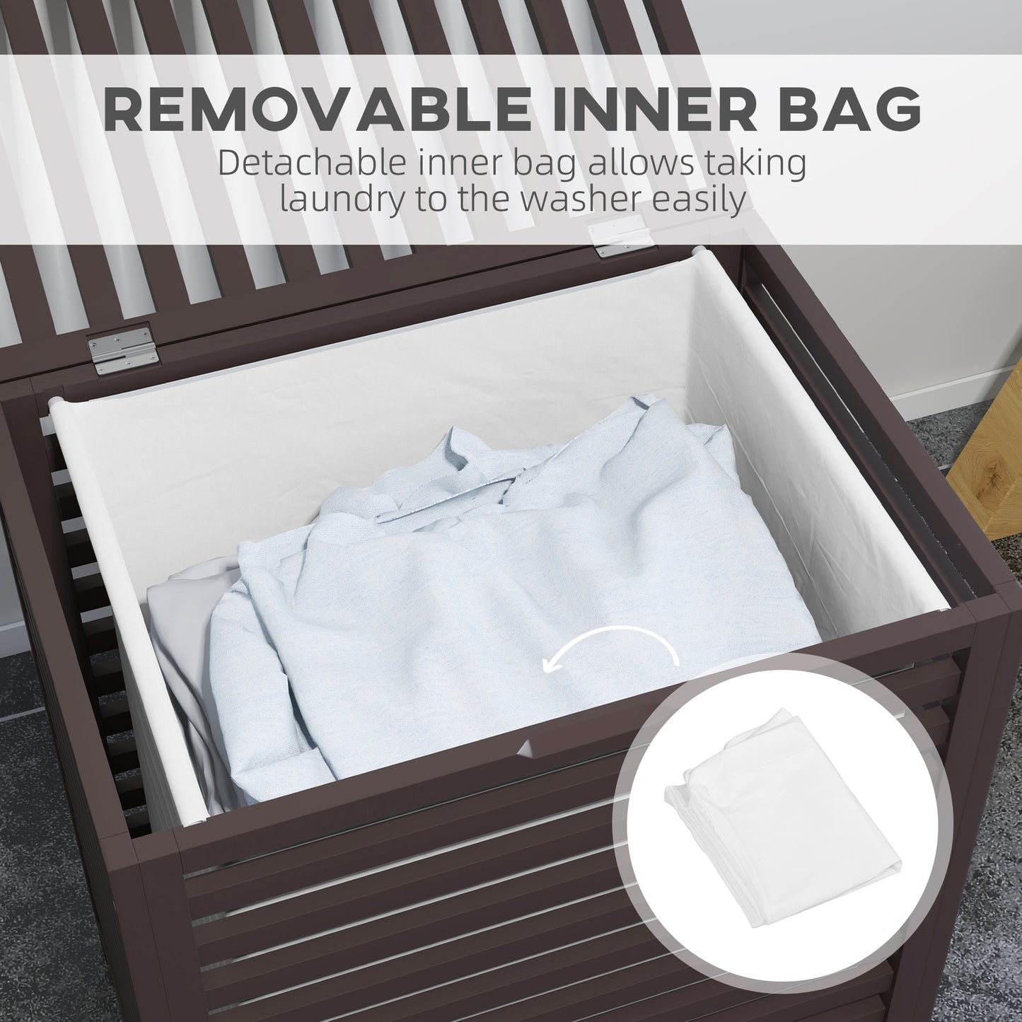 [vendor] 55 L Laundry Basket with Lid