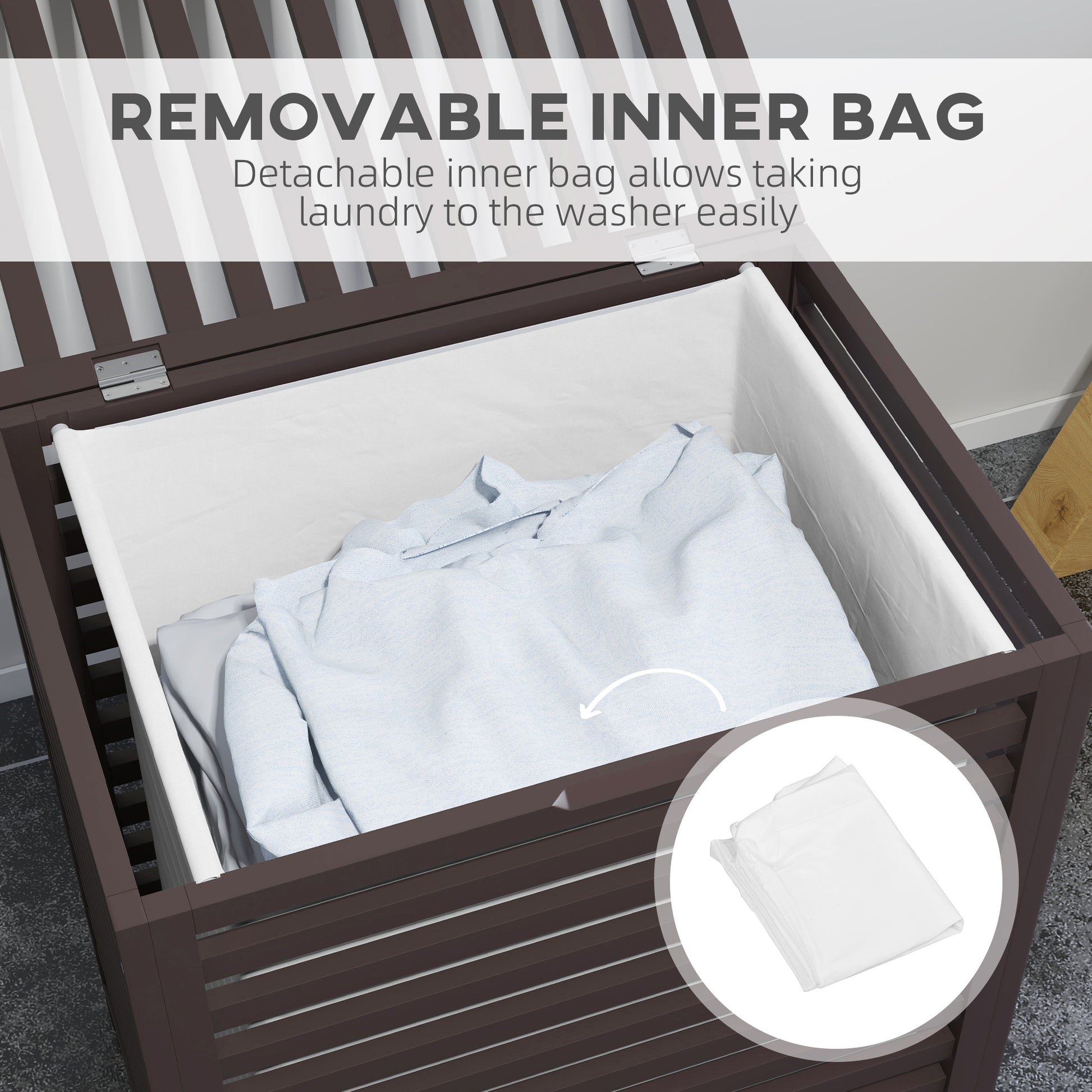 [vendor] 55 L Laundry Basket with Lid