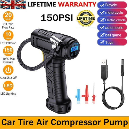 [vendor] Car Tyre Inflator Cordless Digital USB Rechargeable Tire