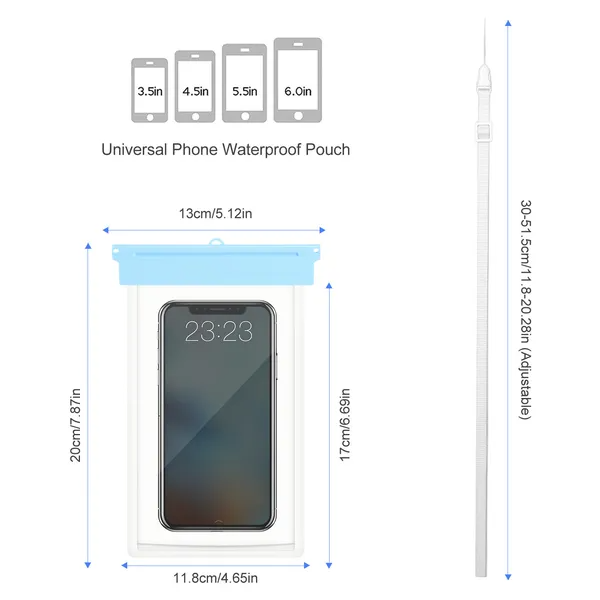 [vendor] Universal IPX8 Waterproof Phone Pouch Dry Bag Case