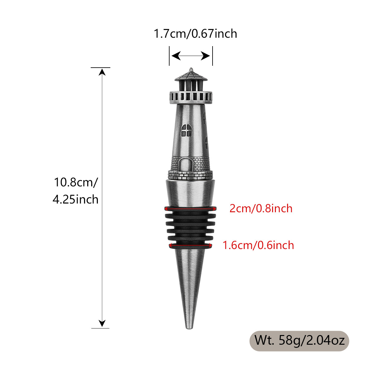 [vendor] Creative Lighthouse Wine Stopper, Seals The Aroma Of