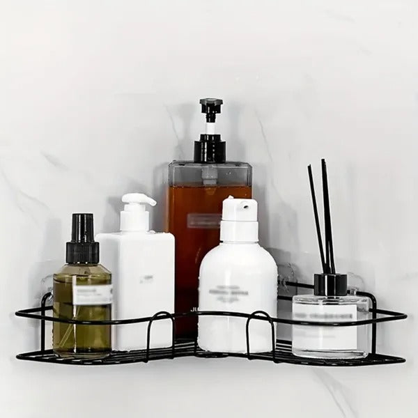 [vendor] 1pc Wall Mounted Bathroom Shelf, Shower Caddy Rack, No