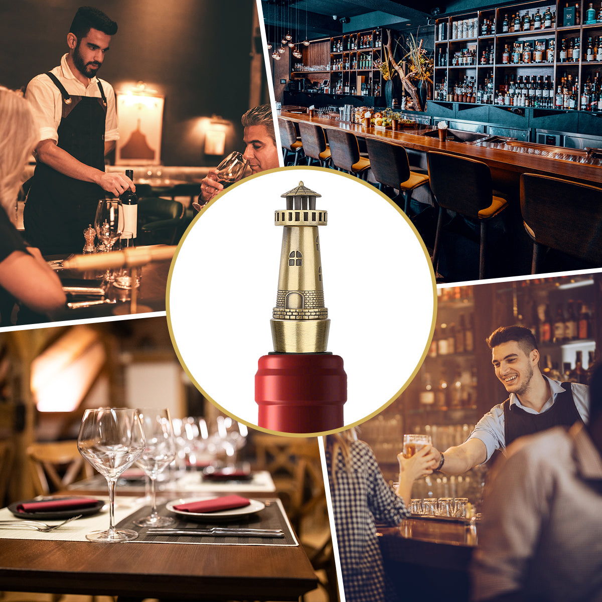 [vendor] Creative Lighthouse Wine Stopper, Seals The Aroma Of