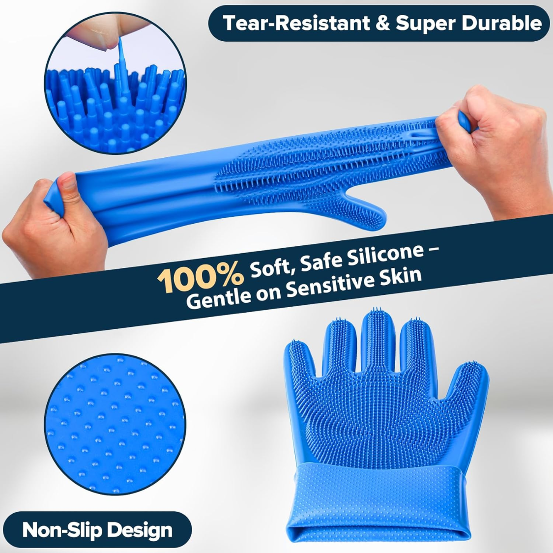 [vendor] 6PCS Grooming Bath Supplies For Dogs, Cats Dog Washing Gloves Dog