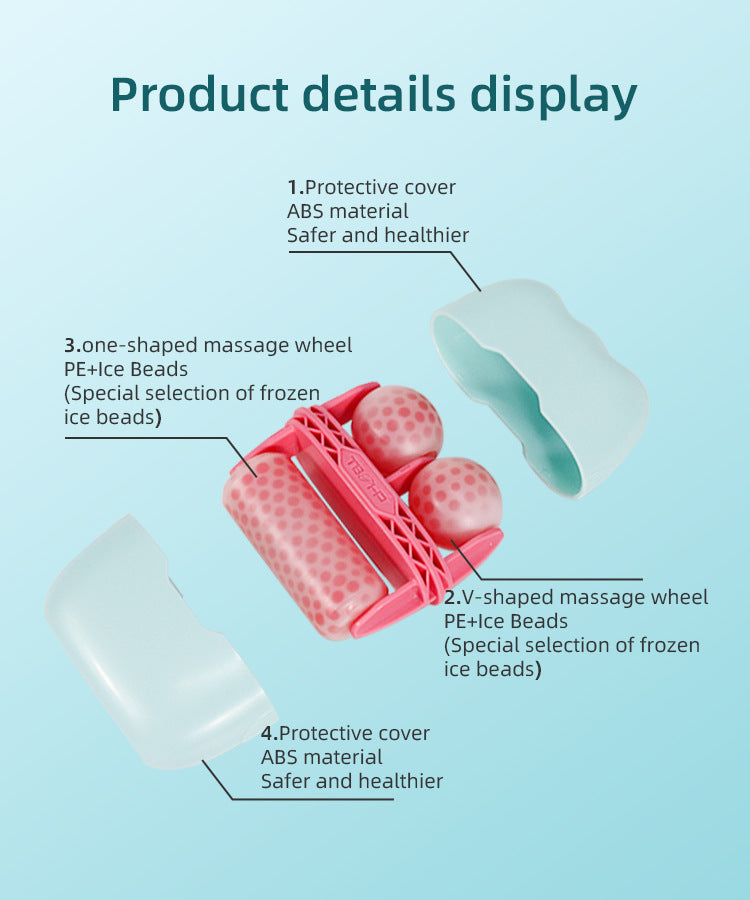 [vendor] 2In1 Dual Head Handheld Ice Roller For Face, Facial