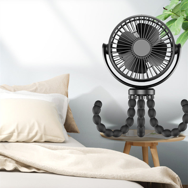 [vendor] Octopus Stroller Deformation Portable Handheld USB Fan