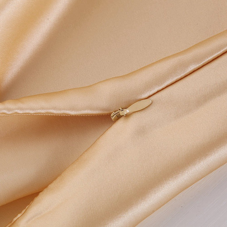 [vendor] Pillowcase Satin Solid Color Simulation Silk Single