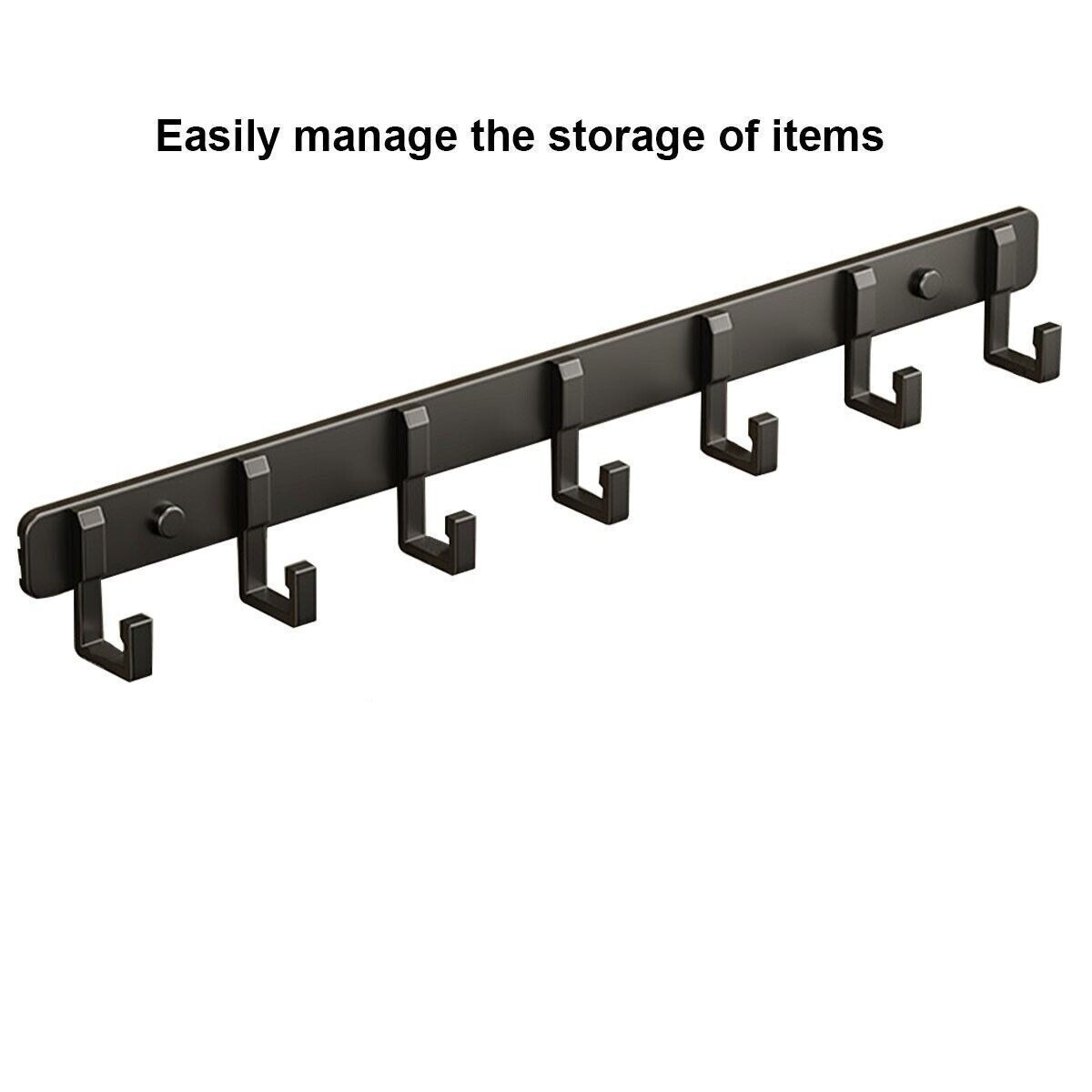 [vendor] 7 Hooks Wall Mounted Hanger Key Coat Clothes Door Holder