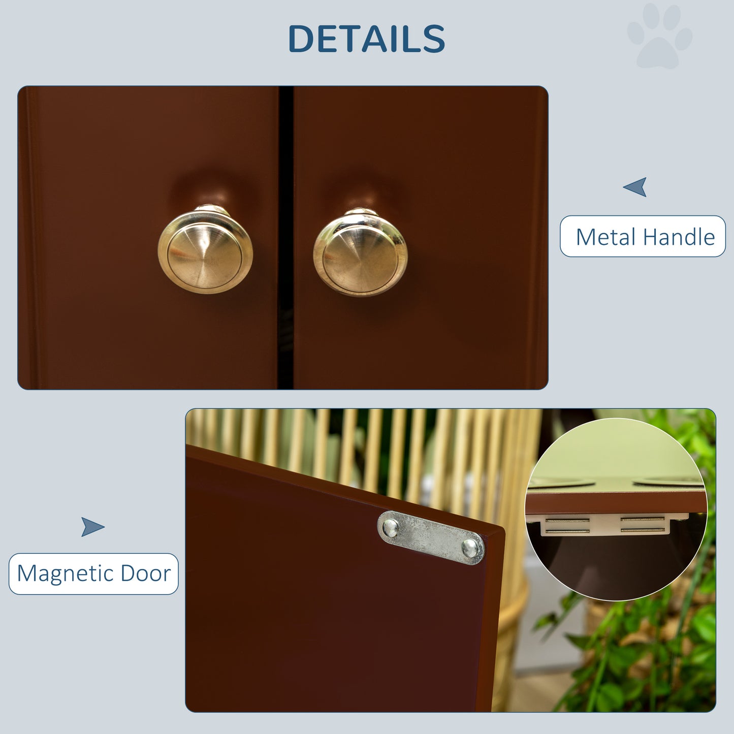 [vendor] Elevated Dog Bowls with Storage Cabinet, Raised Dog Bowl Stand Pet