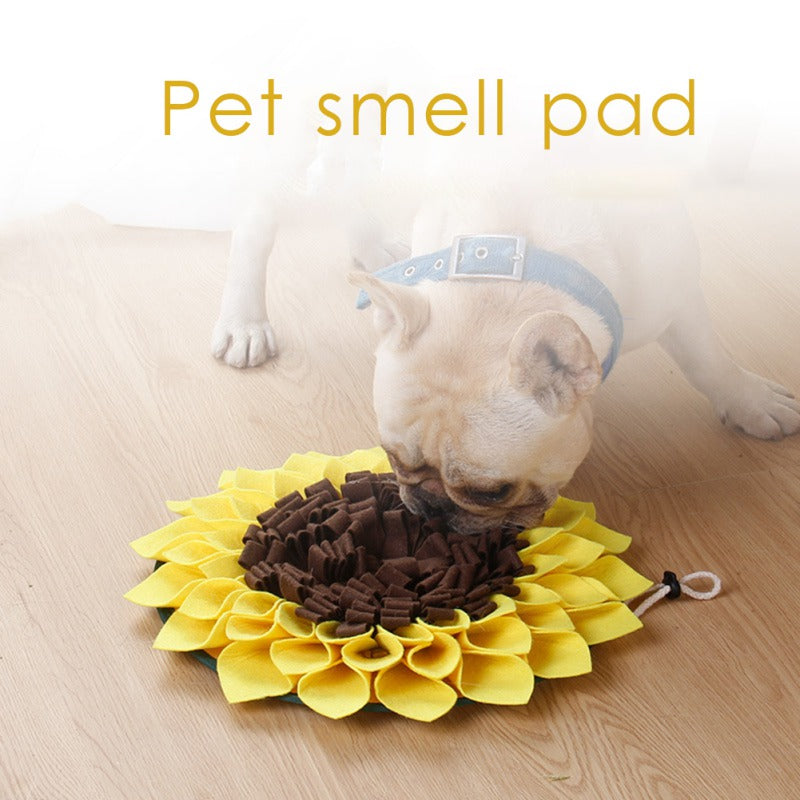 [vendor] Non Slip Dog Sniffing Snuffle Mat Washable Sunflower Slow Feeding