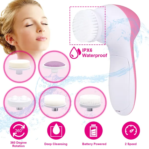 [vendor] Waterproof Facial Cleansing Brush Face Spin Cleaning