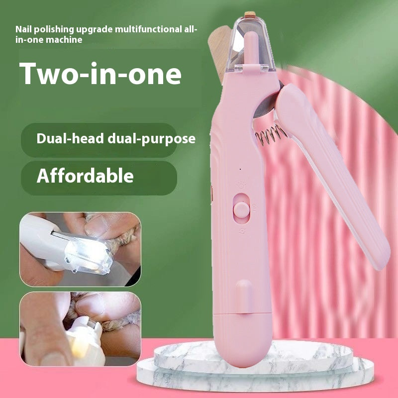 [vendor] 2 In 1 Pet Nail Clippers With Led Light Dog Cat Special Blood Line