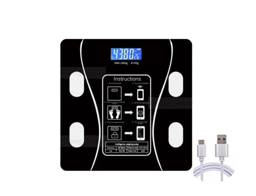 [vendor] Body Fat Scale 180 Kg Bluetooth Smart BMI Digital