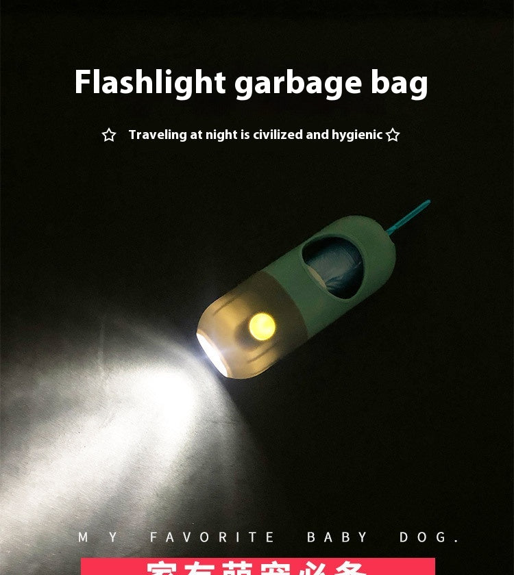 [vendor] Led Light Pet Waste Bag Dispenser For Dogs Cats Dog Poop Scooper