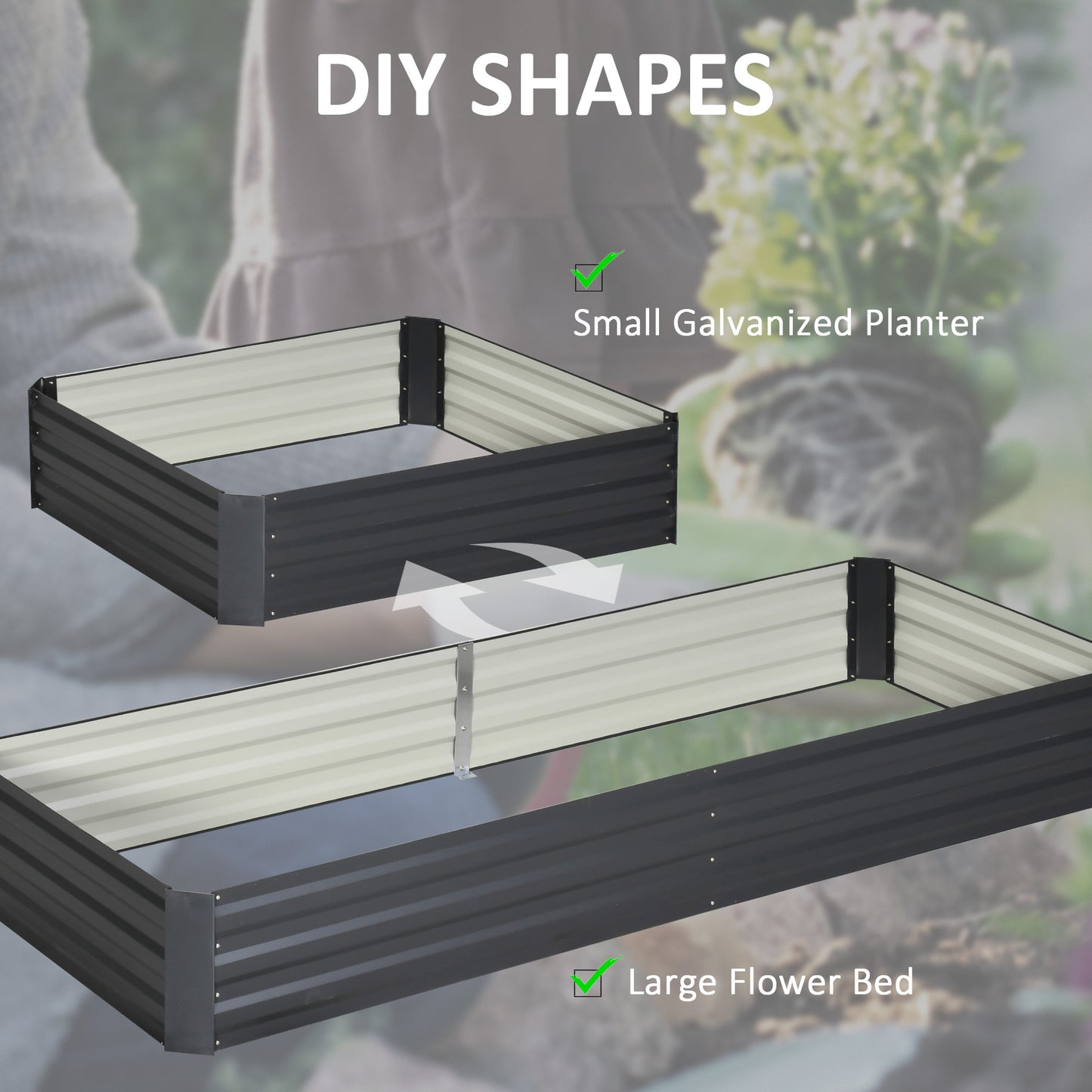 [vendor] Metal Raised Garden Bed Planter Box Outdoor Planters For