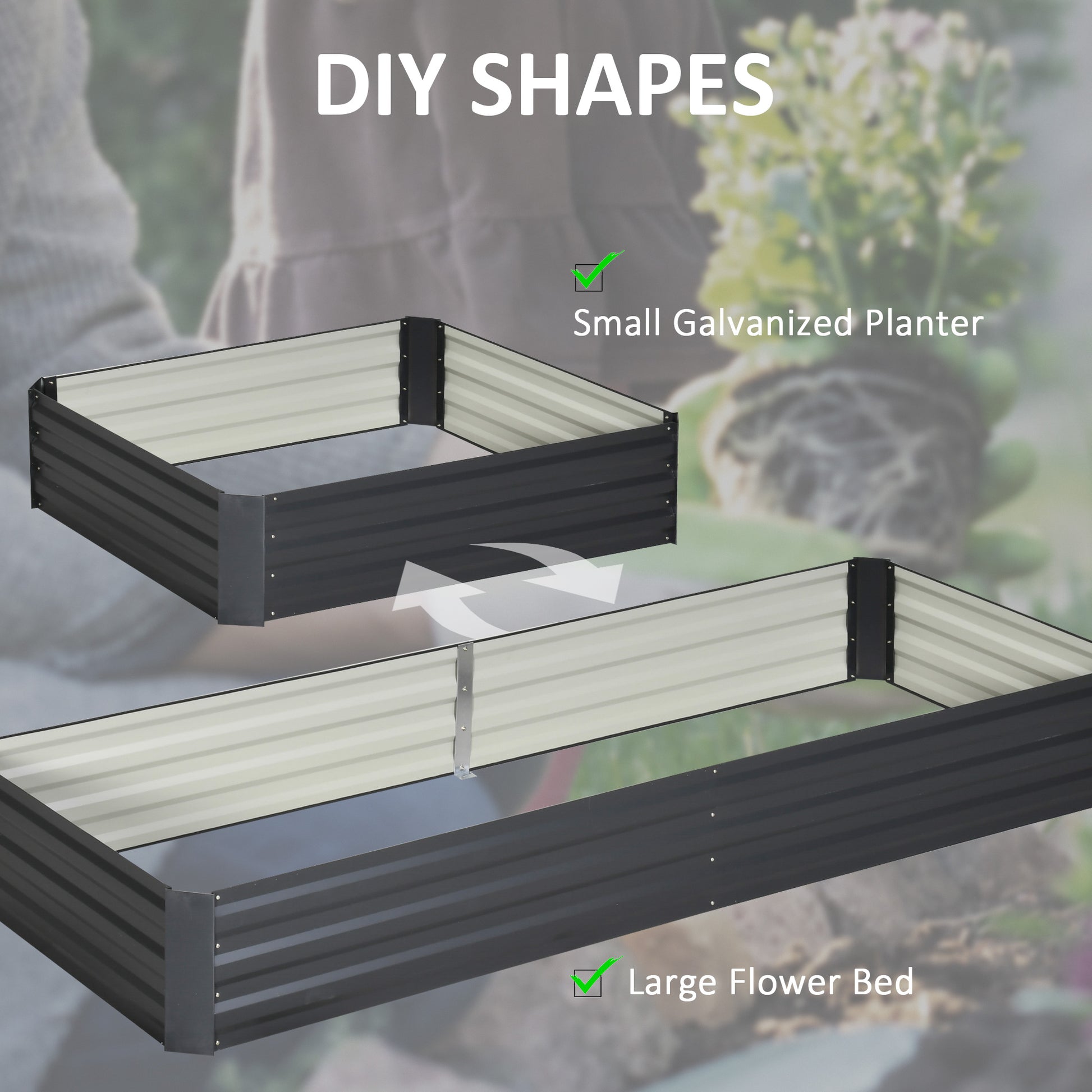 [vendor] Metal Raised Garden Bed Planter Box Outdoor Planters For