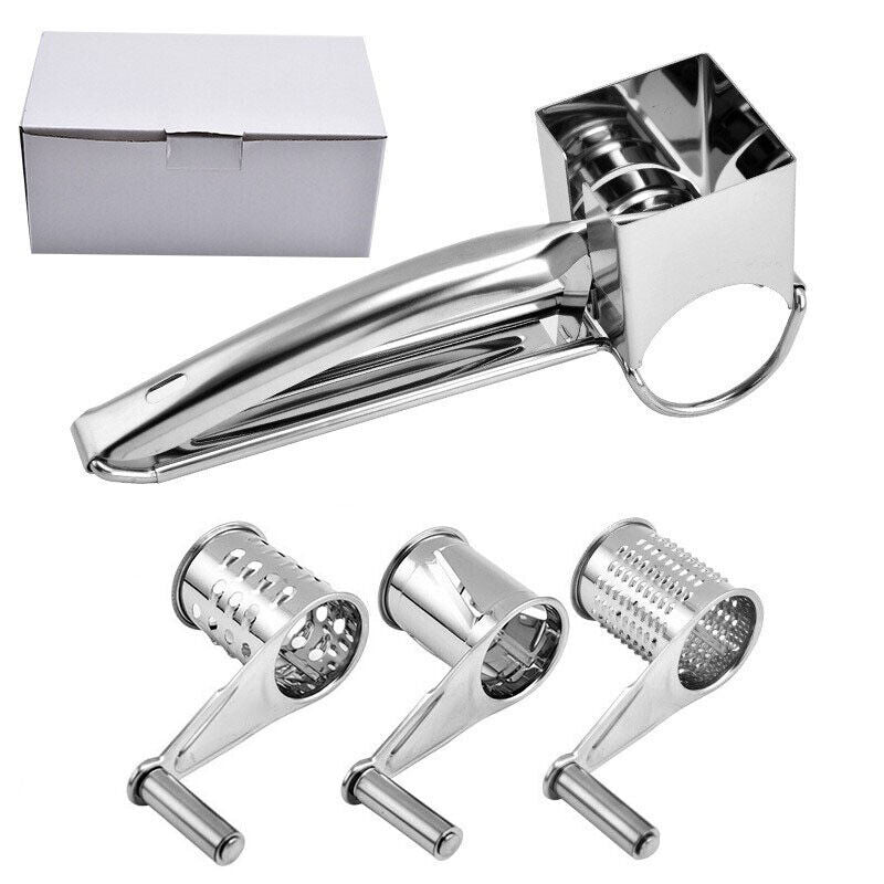 [vendor] 4PCS Stainless Steel Multifunction Rotary Cheese Grater