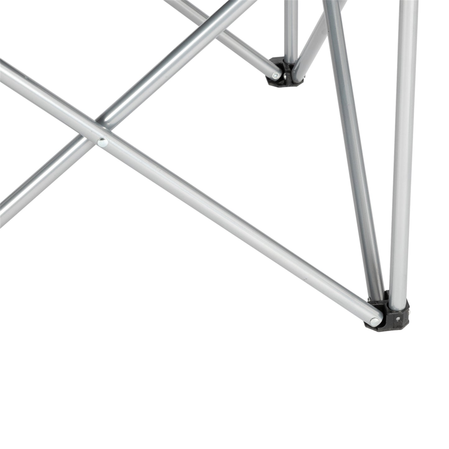 [vendor] Camping Chair, Grey Iron Frame, Off-white