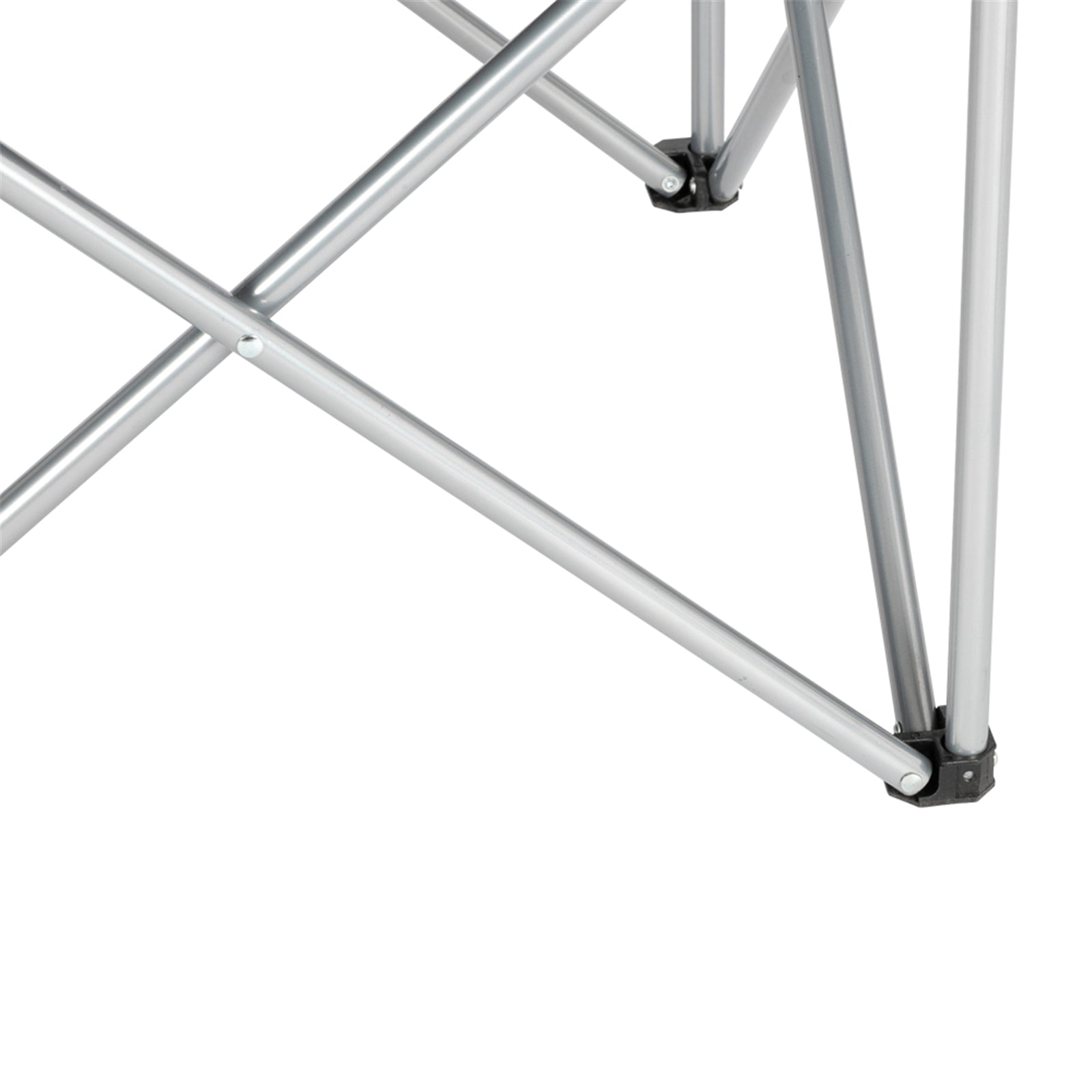 [vendor] Camping Chair, Grey Iron Frame, Off-white