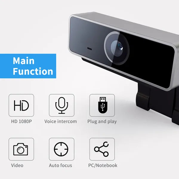[vendor] FHD 1080P Webcam USB PC Computer Webcam Auto Focus With