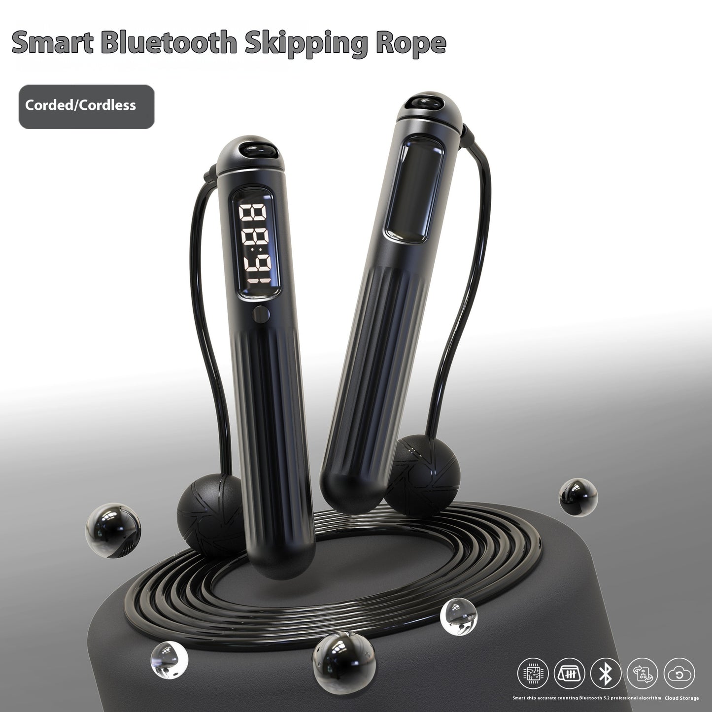[vendor] Smart Bluetooth Skipping Rope With CounterFitness Weight