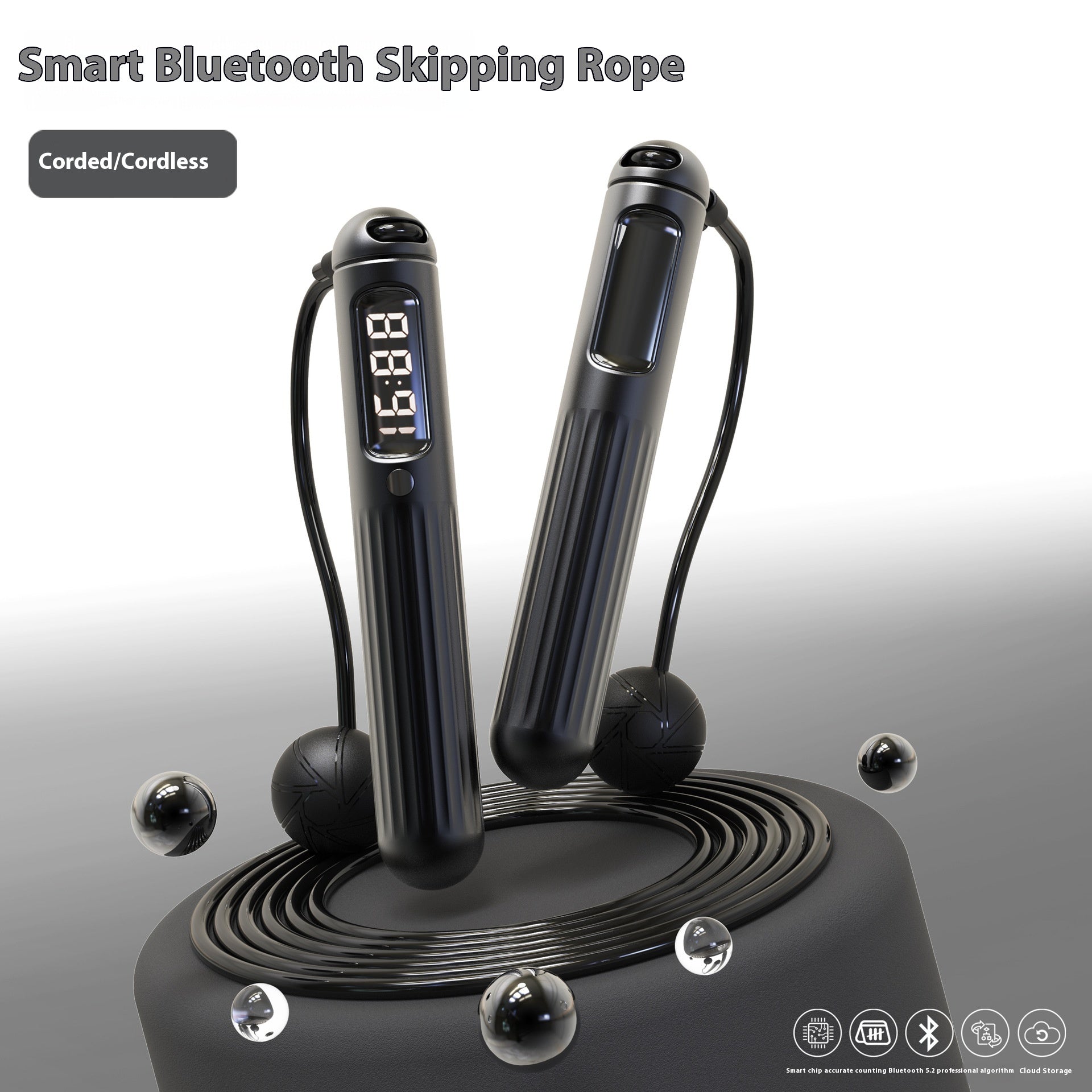 [vendor] Smart Bluetooth Skipping Rope With CounterFitness Weight