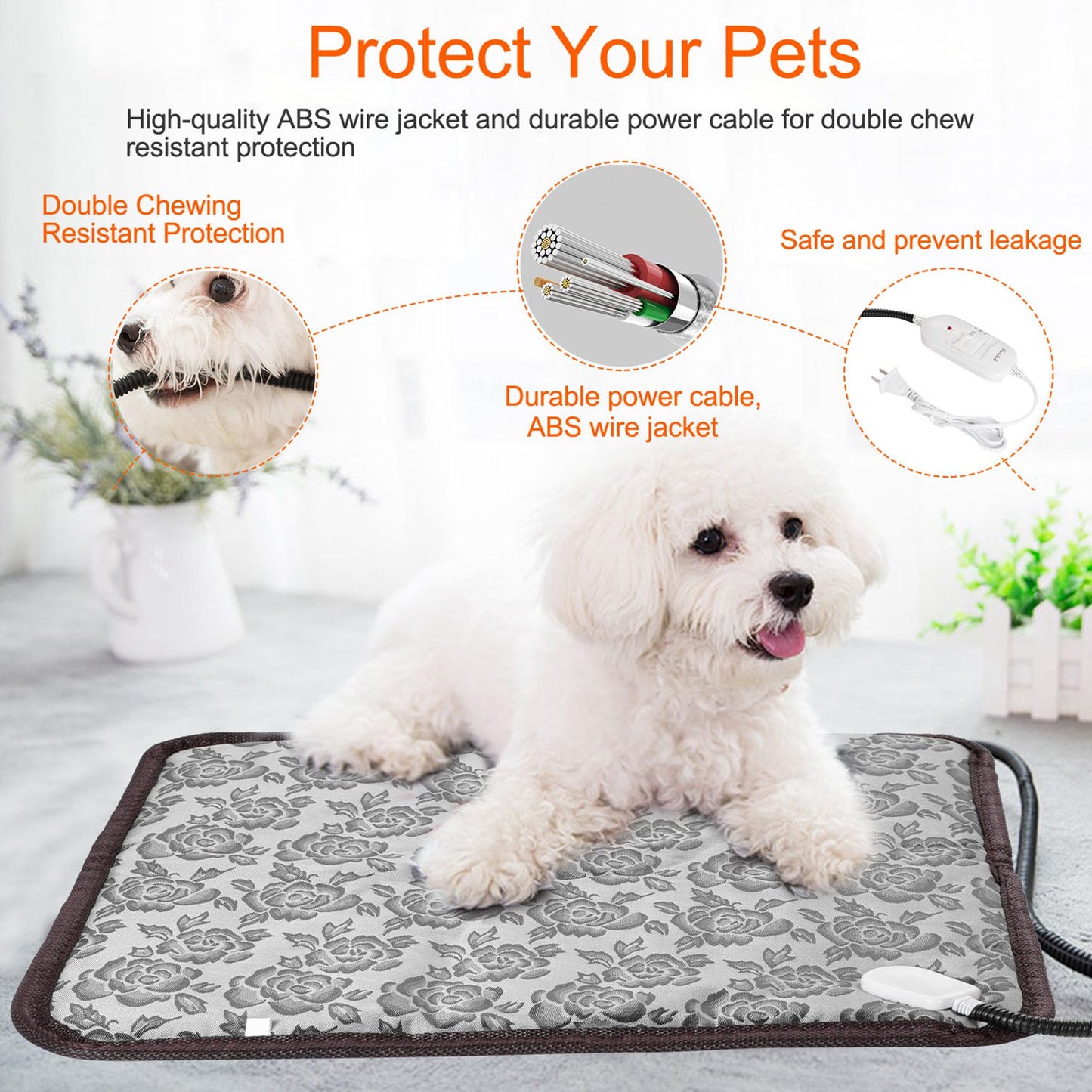 [vendor] 1Pc Pet Heating Pad Dog Cat Electric Heating Mat Waterproof