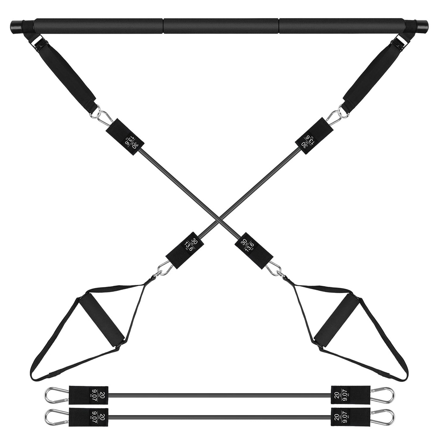 [vendor] 100LBS OR 180LBS Band Options - 1Pc Pilates Bar Kit