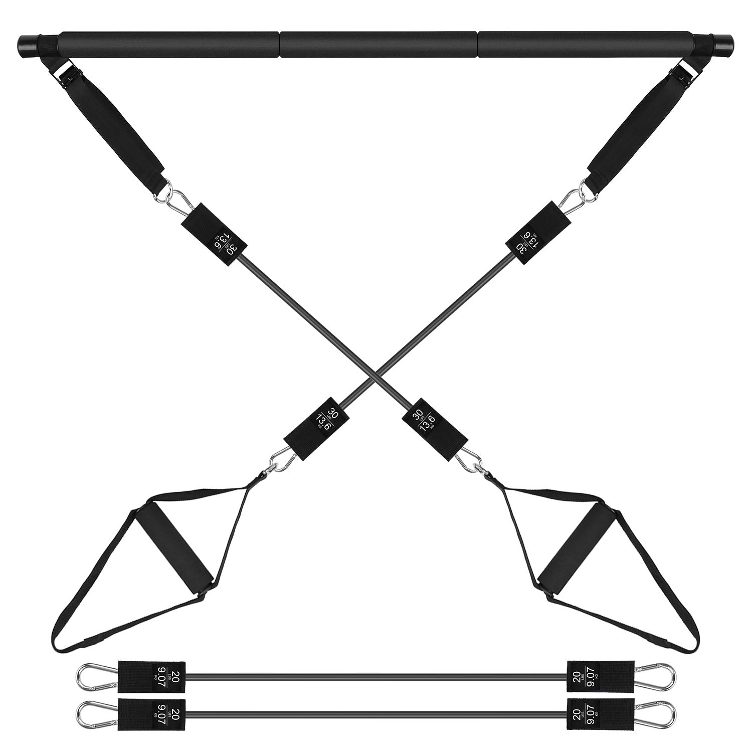 [vendor] 100LBS OR 180LBS Band Options - 1Pc Pilates Bar Kit