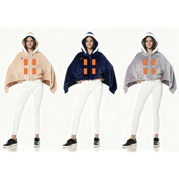[vendor] Wearable Heated Throw Blanket Double-Sided Flannel