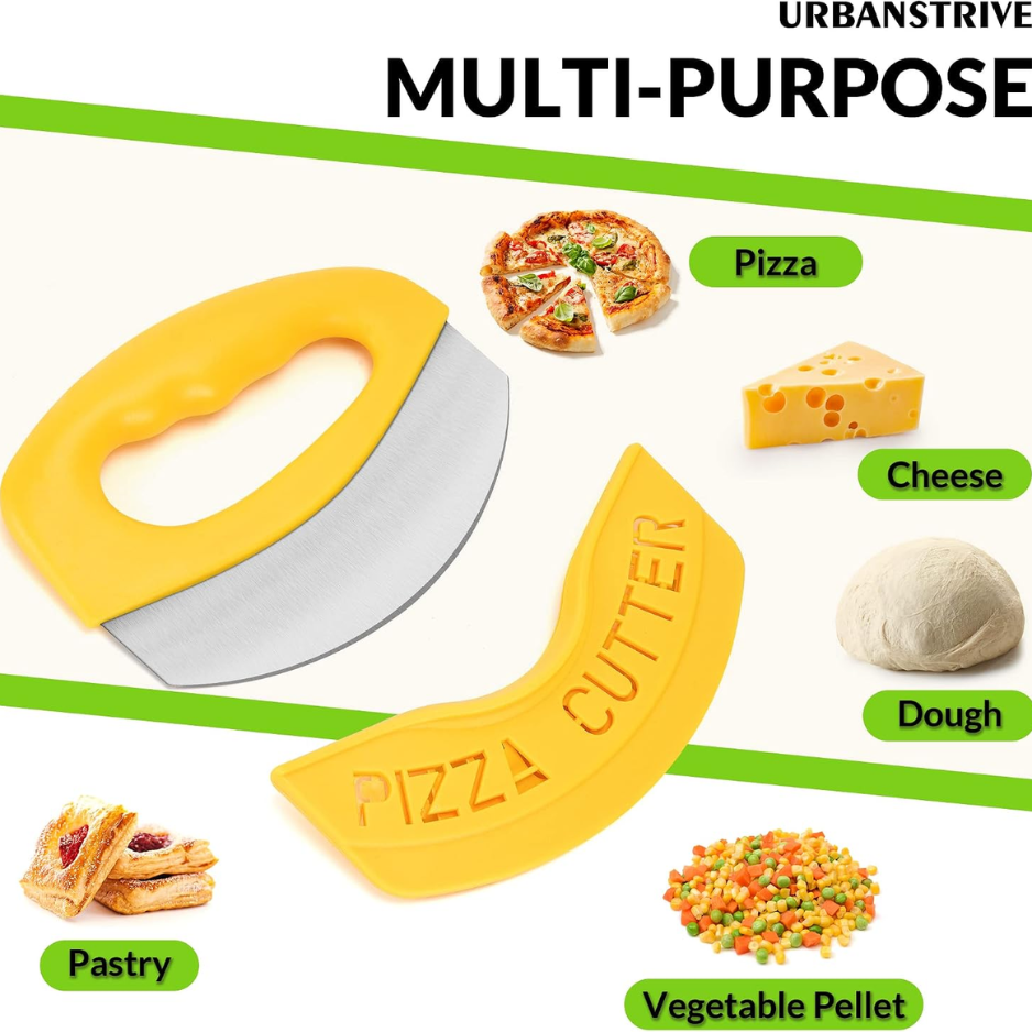 [vendor] Heavy-Duty Stainless Steel Pizza Cutter Rocker With