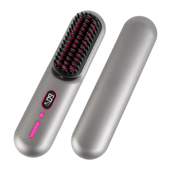 [vendor] Cordless Negative Ion Hair Straightener Brush