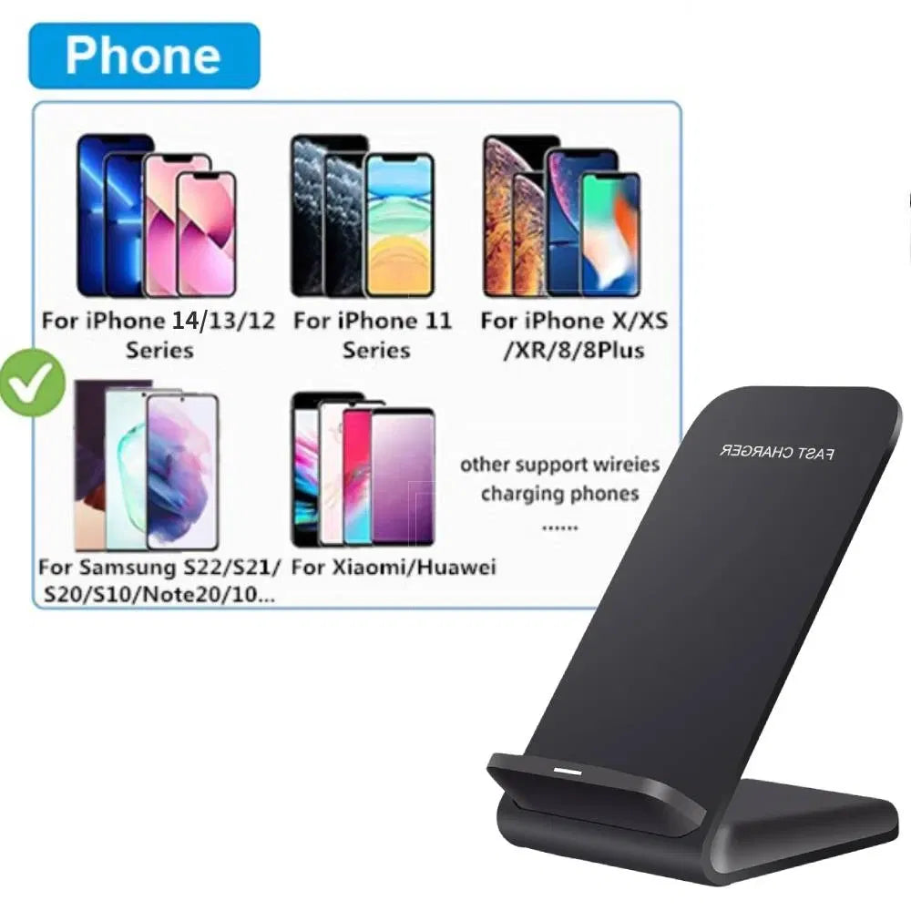 [vendor] Qi Wireless Fast Charger Charging Pad Stand Dock For