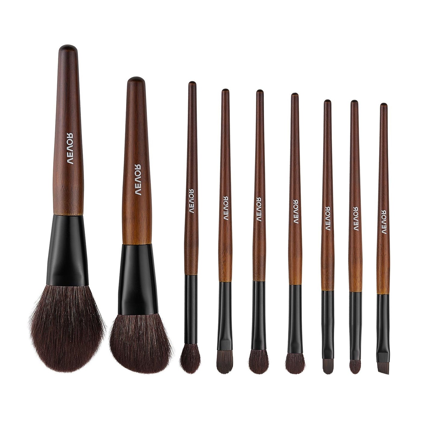 [vendor] 9-Piece Makeup Brush Set For Foundation Blending