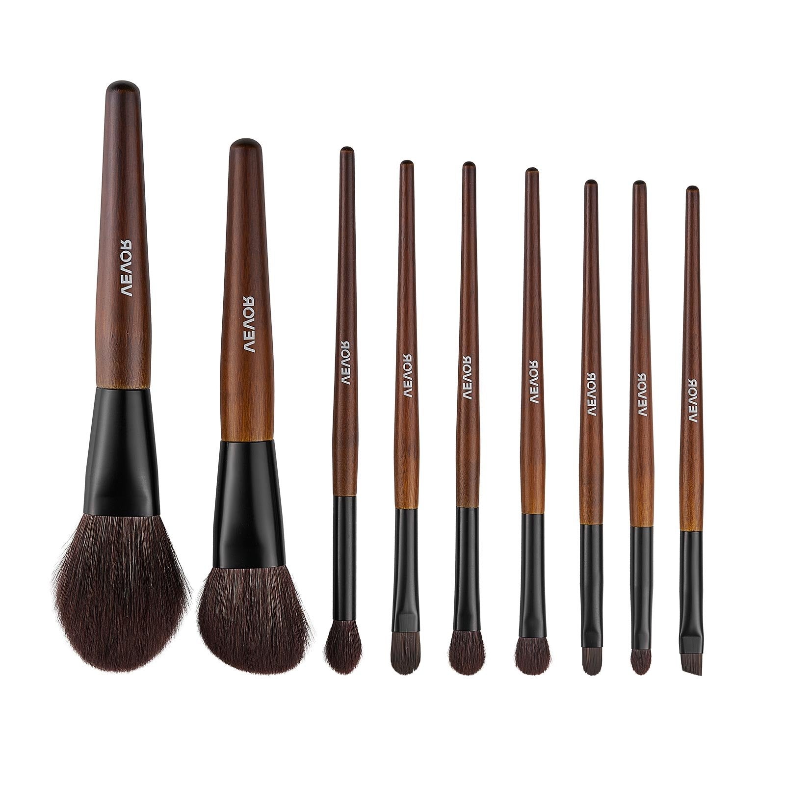 [vendor] 9-Piece Makeup Brush Set For Foundation Blending